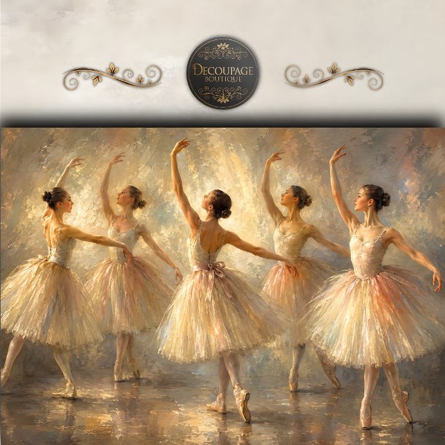 Graceful Ballet Ensemble Decoupage Tissue Paper (Graceful Ballet Ensemble Decoupage Tissue Paper)