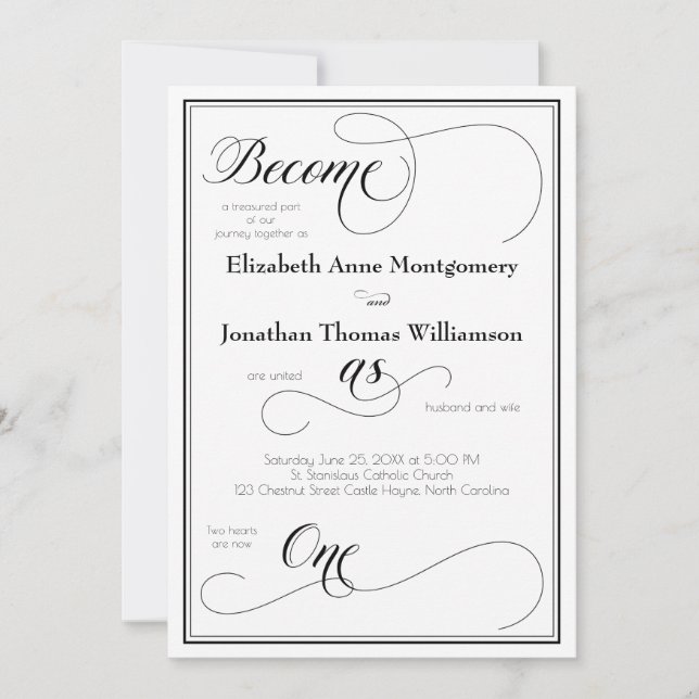 Graceful Become as One Christian Wedding (Front)