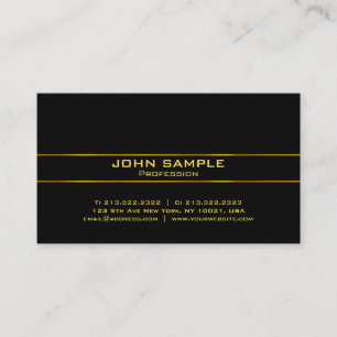 Graceful Black And Gold Lights Modern Glam Plain Business Card