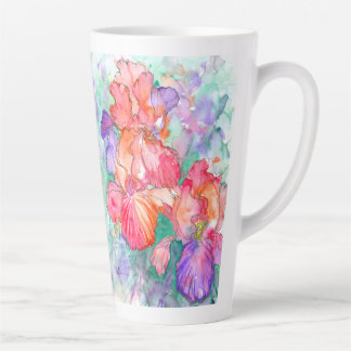 Graceful Blooms – Iris Flowers Mother's Day Poem Latte Mug