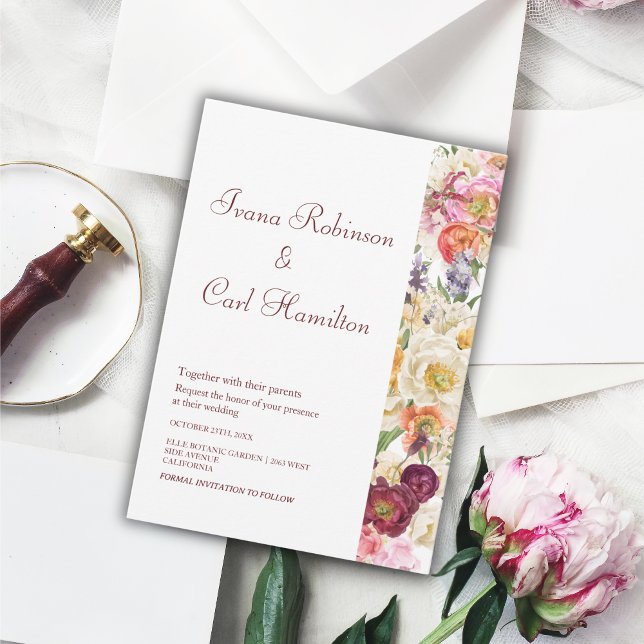 GRACEFUL Blooms Wedding Invitation 002 (Creator Uploaded)