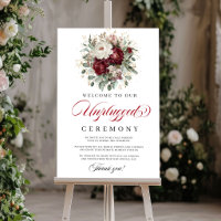Graceful Blush Burgundy Unplugged Ceremony