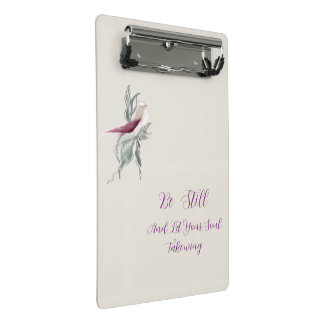 Graceful botanical bird clipboard