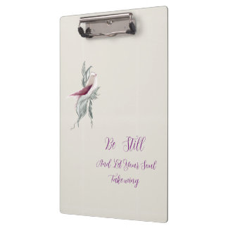 Graceful botanical bird clipboard