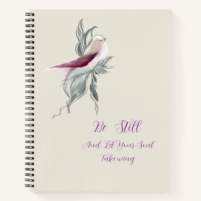 Graceful botanical bird notebook  (Front)