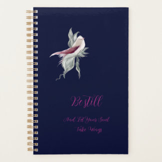 Graceful botanical bird spiral notebook planner