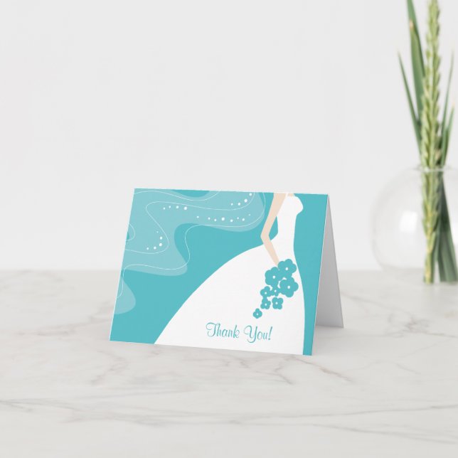 Graceful Bride Thank You Note Card (Front)
