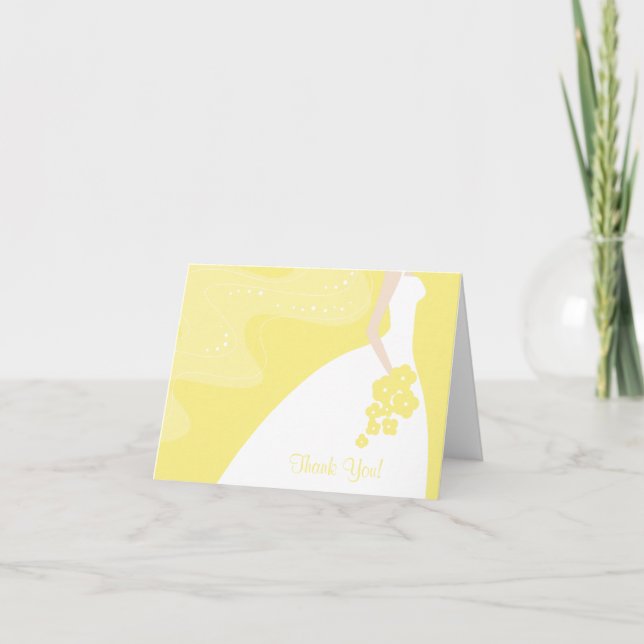 Graceful Bride Thank You Note Card (Front)