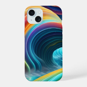 Graceful Bright Rainbow Waterfall iPhone 15 Case