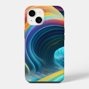 Graceful Bright Rainbow Waterfall iPhone 14 Case