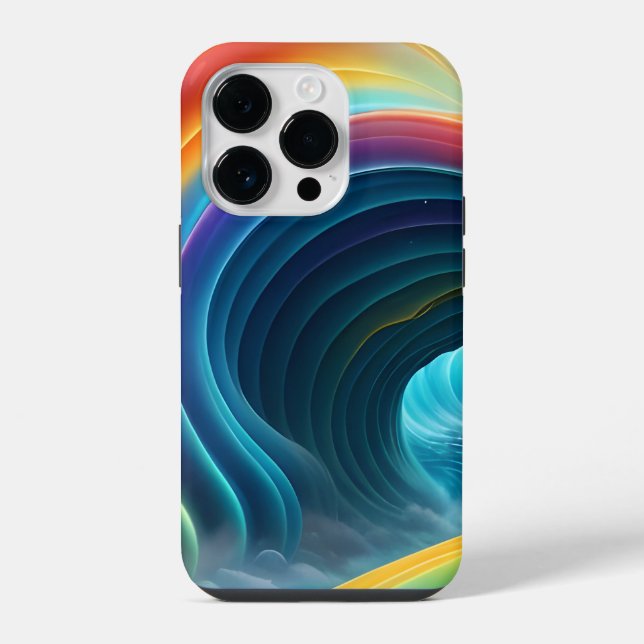 Graceful Bright Rainbow Waterfall iPhone Case (Back)
