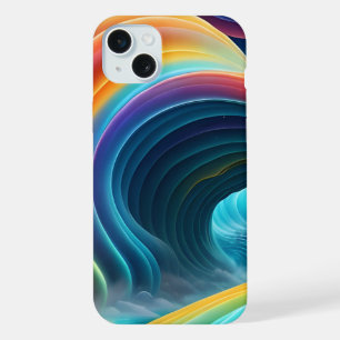 Graceful Bright Rainbow Waterfall iPhone 15 Plus Case