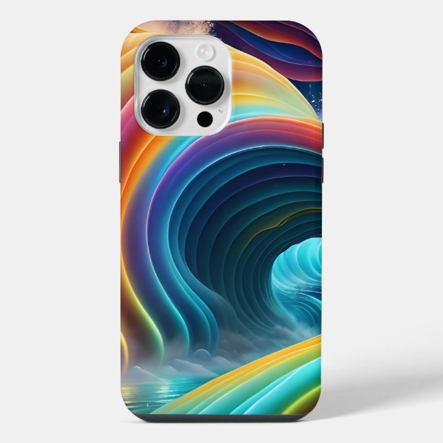 Graceful Bright Rainbow Waterfall iPhone Case (Back)
