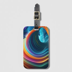 Graceful Bright Rainbow Waterfall Luggage Tag