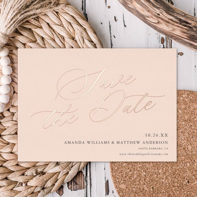 Graceful Calligraphy Non-Photo Save The Date REAL  (Creator Uploaded)