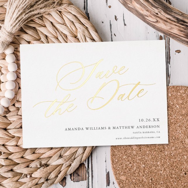 Graceful Calligraphy Non-Photo Save The Date REAL  (Creator Uploaded)