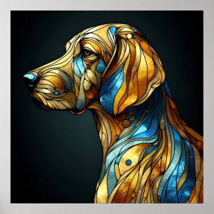 Graceful Canine Elegance - AI  Poster