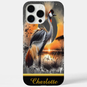 Graceful crane stands elegantly  iPhone 16 pro max case