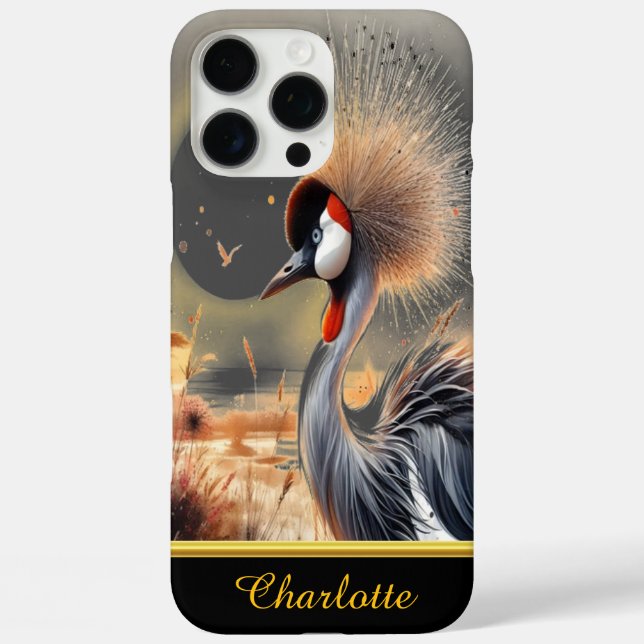 Graceful crane stands prominently  Case-Mate iPhone case (Back)