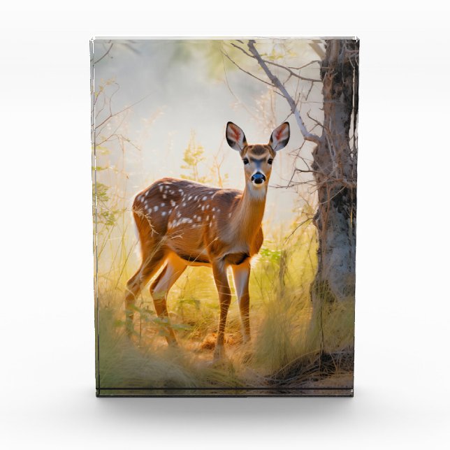 Graceful Deer in the Forest Nature Design Photo Block (Front)