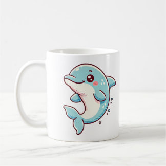 Graceful Dolphin with Ocean Delight Coffee Mug