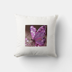 Graceful Dreams The Enchanting Purple Butterfly. Cushion