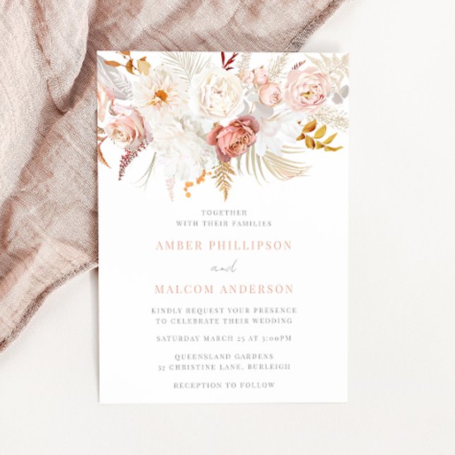 Graceful Elegance: Flawless Floral Wedding Invitation (Creator Uploaded)