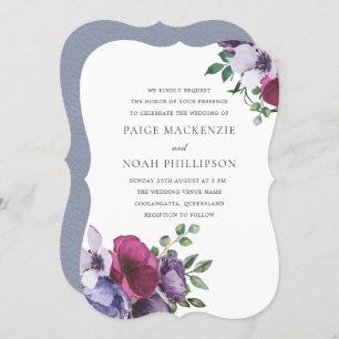 Graceful Elegance: Watercolor Floral Wedding Invitation