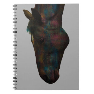 Graceful Equine Sip: Colourful Horse Head Design Notebook