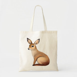 Graceful Fawn Illustration – Modern Woodland Charm Tote Bag