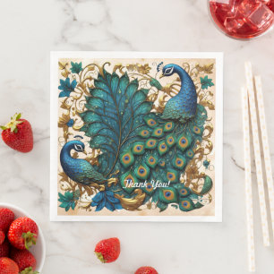 "Graceful Feather Whimsy" Napkin