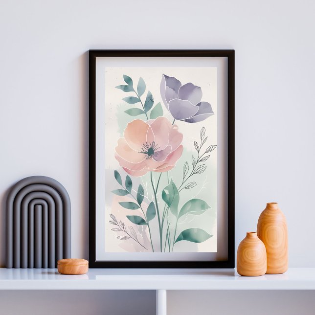 Graceful Floral Harmony | Soft Botanical Wall Deco Poster (Creator Uploaded)
