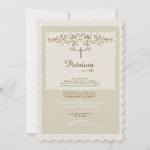 Graceful Floral Religious Invitation