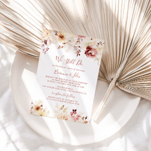 Graceful Floral We Still Do Vow Renewal Invitation