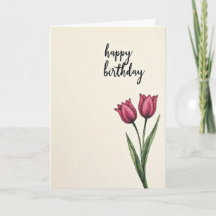 Graceful Flower Birthday Card