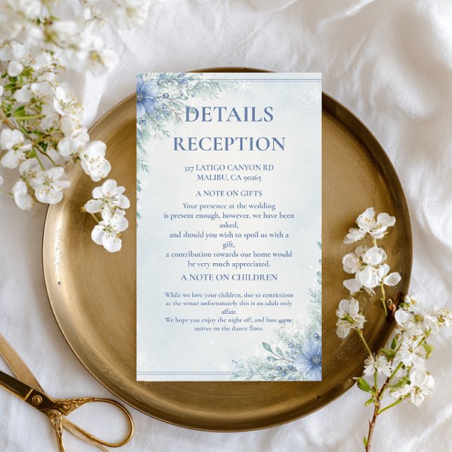 Graceful Frosted Botanical Winter Harmony Enclosure Card (Creator Uploaded)