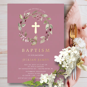 Graceful Gathering Baptism Invitation