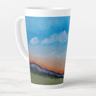 Graceful Glowing Sunset Hills Latte Mug