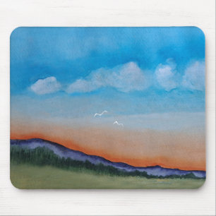 Graceful Glowing Sunset Hills Mouse Pad