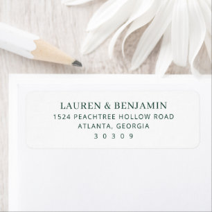 Graceful Green Calligraphy Address Return Address Label