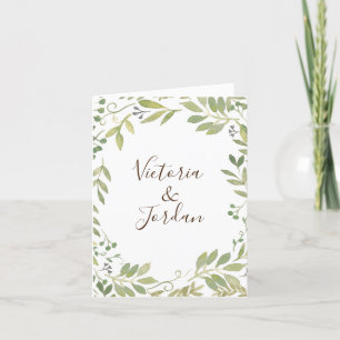 Graceful Greenery Folded Thank You Card