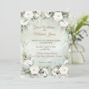 Graceful Greenery Wedding Invitation