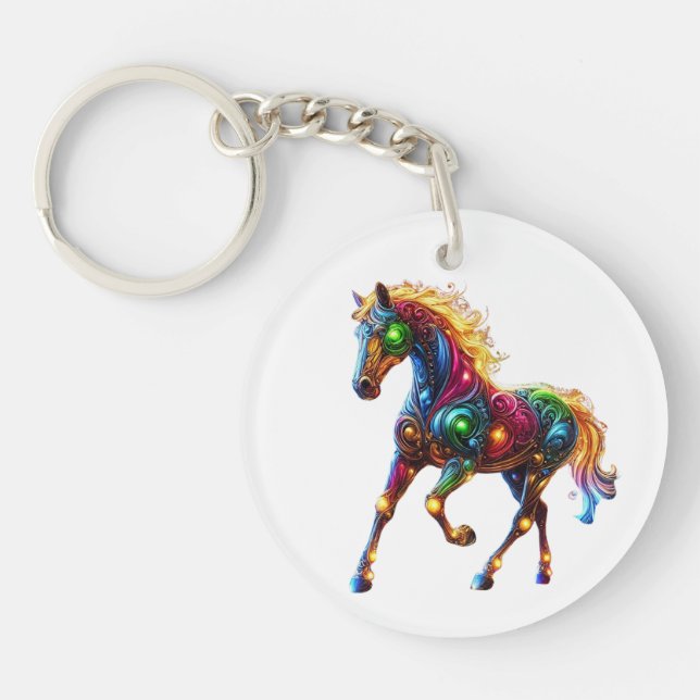 Graceful Horse Key Ring (Front)