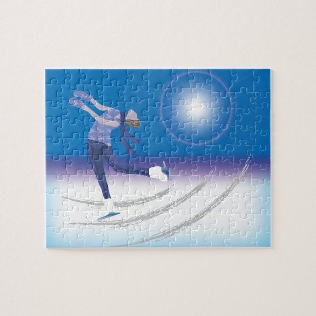 Graceful Ice Skater Jigsaw Puzzle (Horizontal)