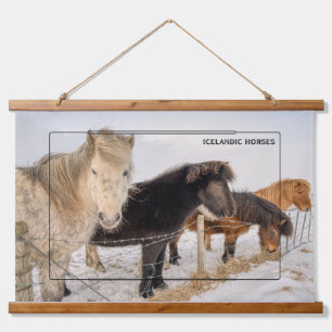 Graceful Icelandic Horses Hanging Tapestry