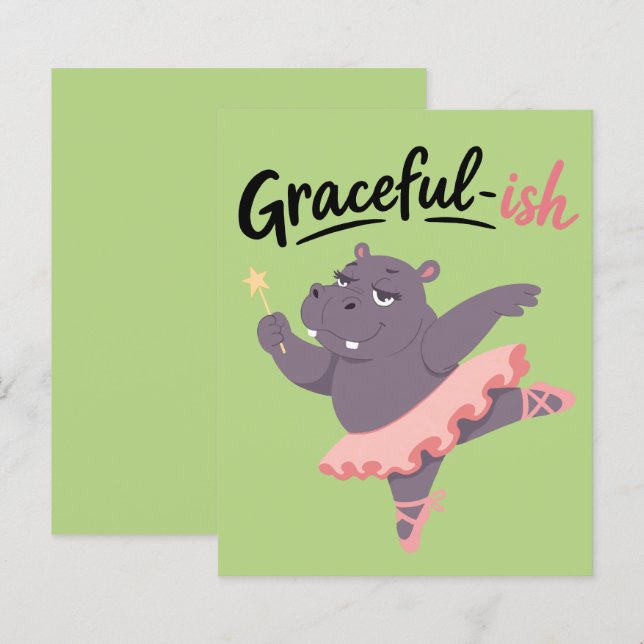 Graceful-ish Hippo Ballerina (Front/Back)