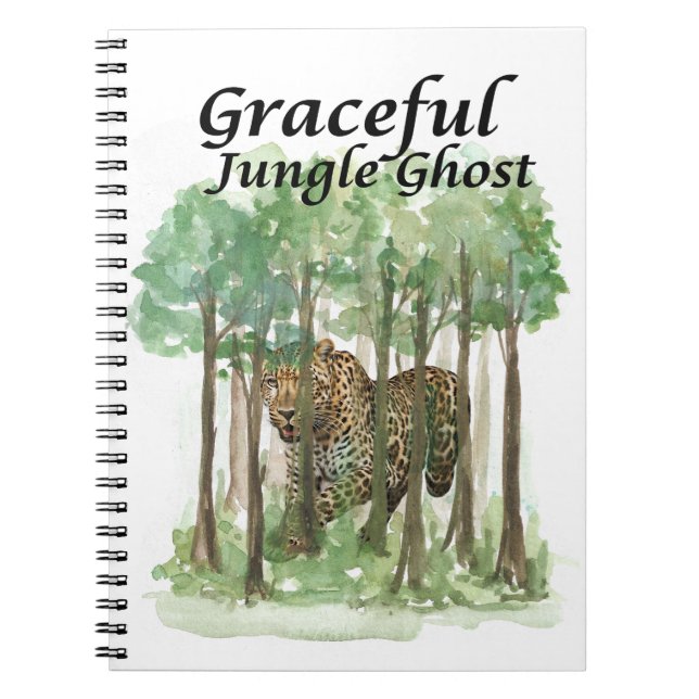 Graceful Jungle Ghost Leopard Notebook (Front)