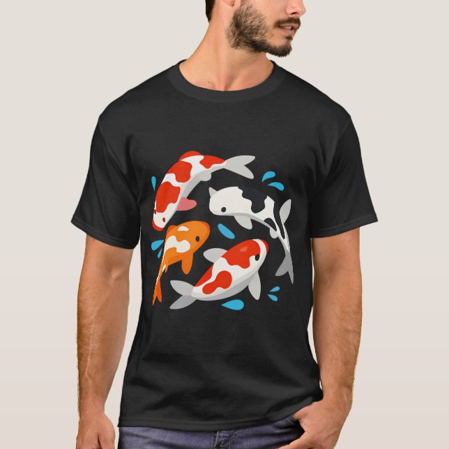 Graceful Koi Fish Artwork T-Shirt (Front)