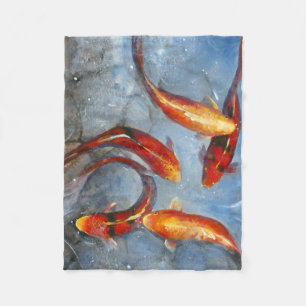 Graceful Koi I Fleece Blanket