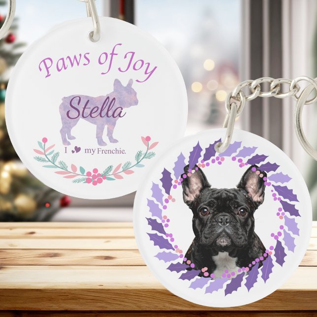 Graceful Lavender French Bulldog | Personalized Key Ring (Creator Uploaded)